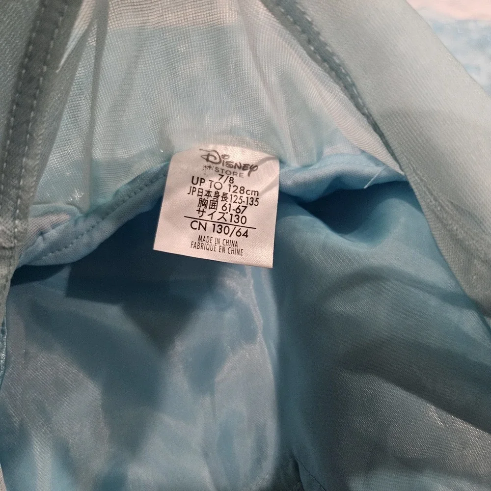 Disney Store Elsa Costume Dress Girls Size 7/8 Frozen Sleeve Wear Pilling‎